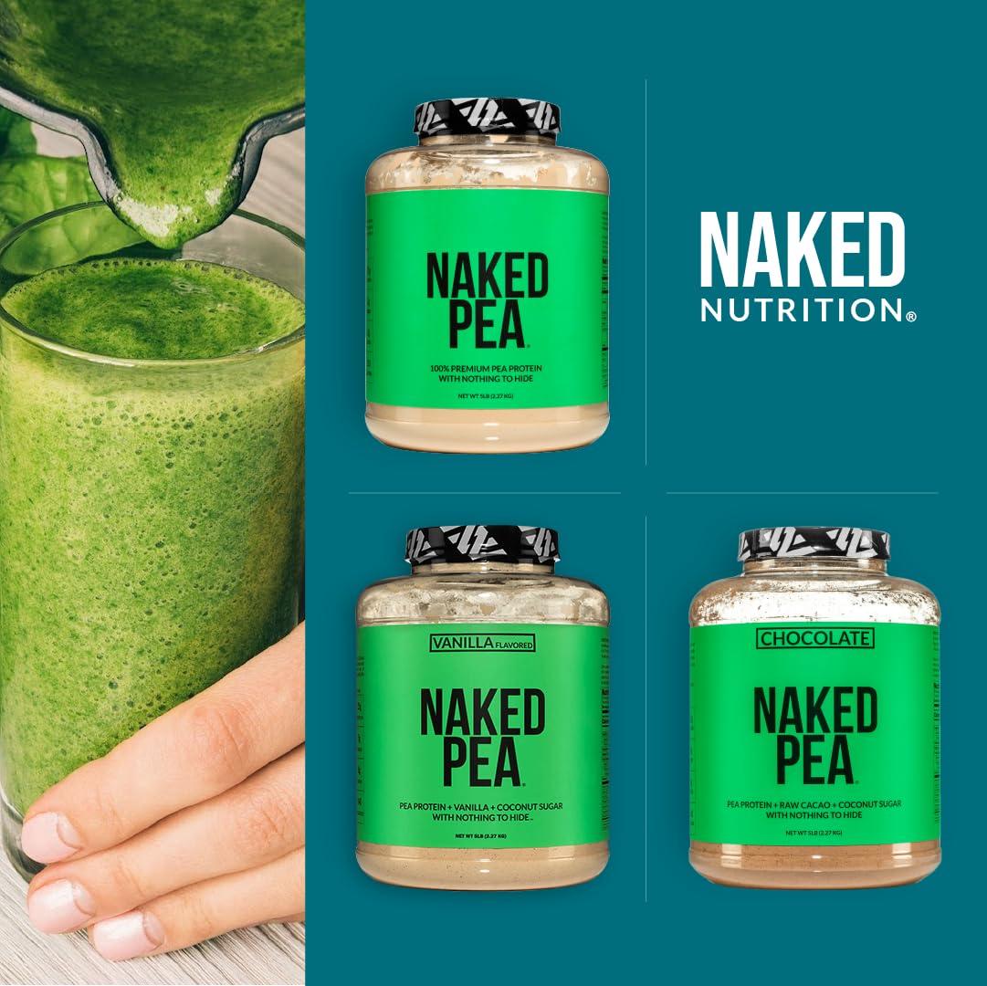 Naked Pea - Pea Protein Isolate from North American Farms - Plant Based, Vegetarian & Vegan Protein. Easy to Digest, Speeds Muscle Recovery - Non-GMO, No Lactose, No Soy and Gluten Free - 15 Servings Empower Wellness Fitness