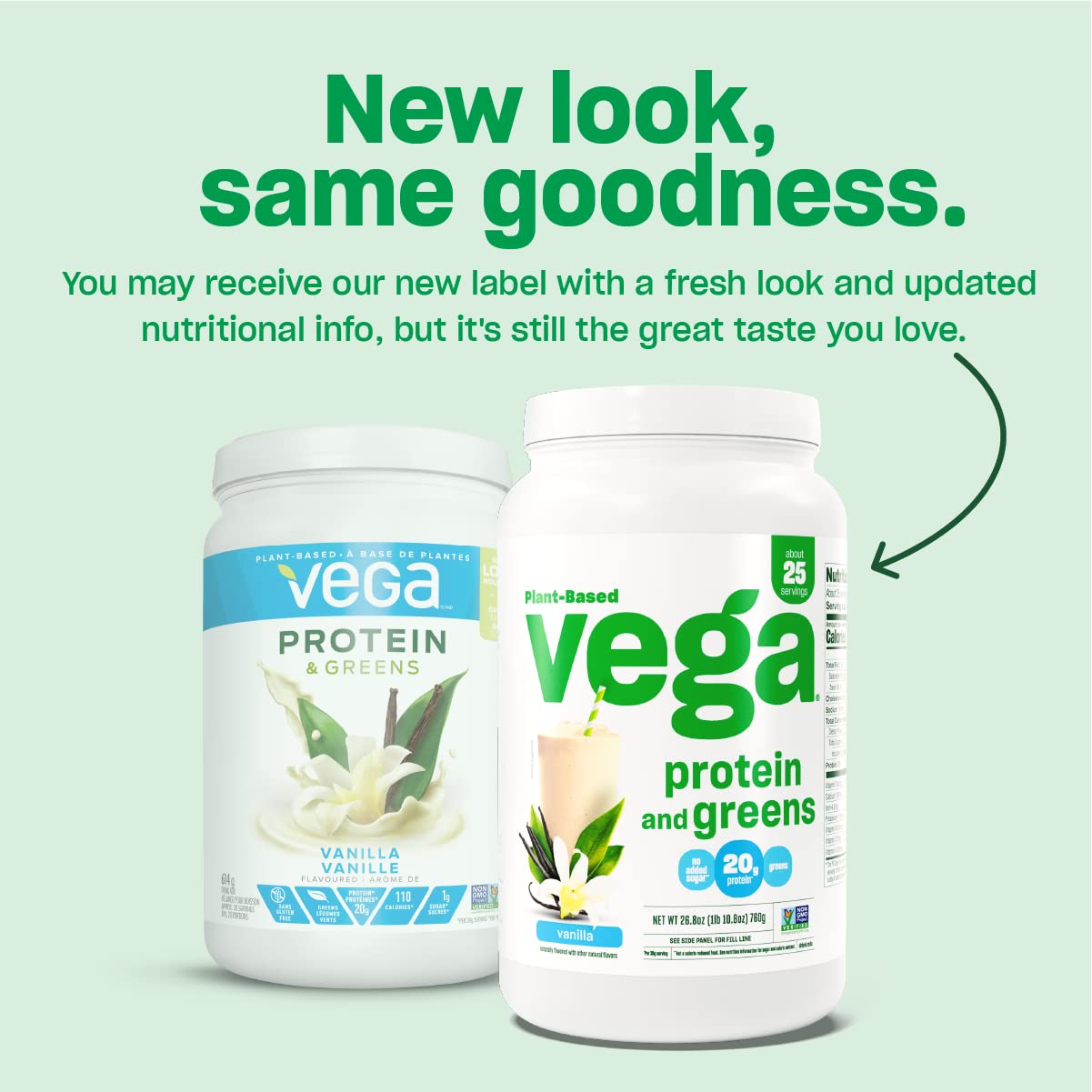 Vega Protein and Greens Chocolate (19 Servings) Plant Based Protein Powder Plus Veggies, Vegan, Non GMO, Pea Protein For Women and Men, 618g (Packaging May Vary) Empower Wellness Fitness