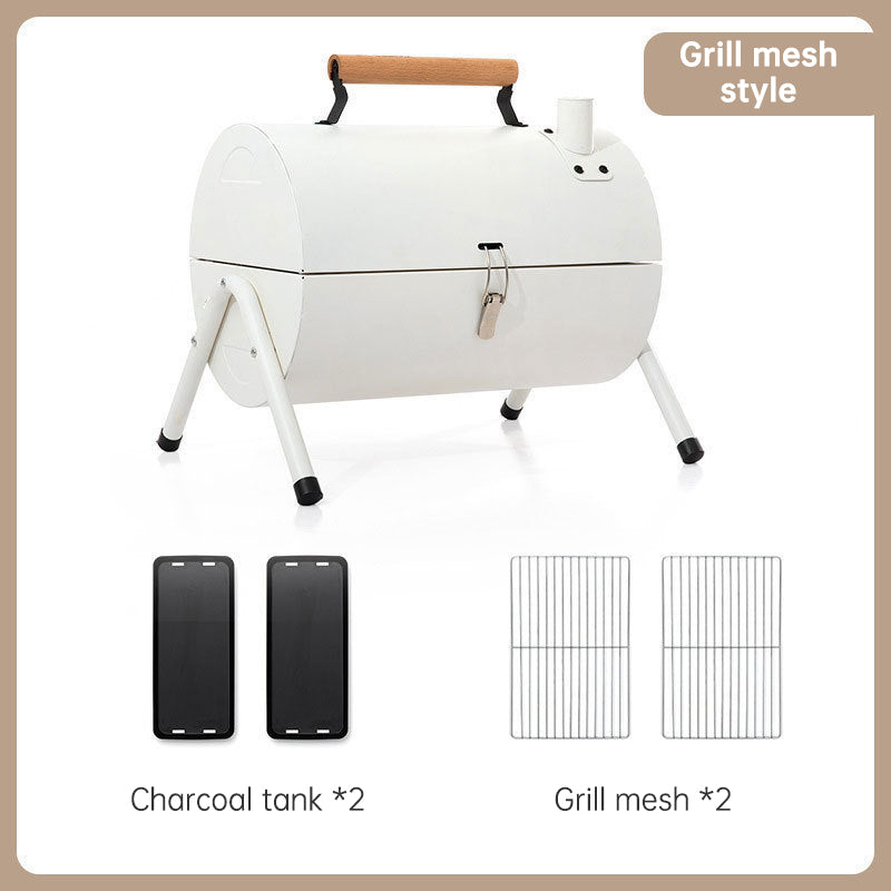 Outdoor portable double-sided barbecue stove camping home charcoal barbecue pre meat barbecue rack eprolo