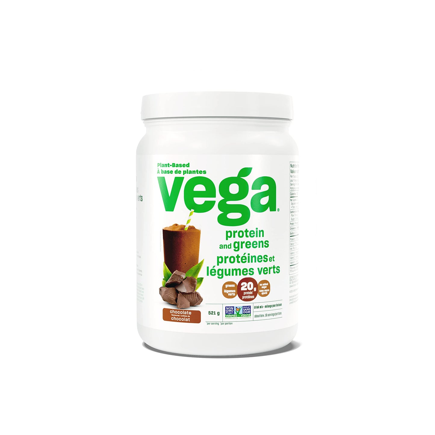 Vega Protein and Greens Chocolate (19 Servings) Plant Based Protein Powder Plus Veggies, Vegan, Non GMO, Pea Protein For Women and Men, 618g (Packaging May Vary) Empower Wellness Fitness