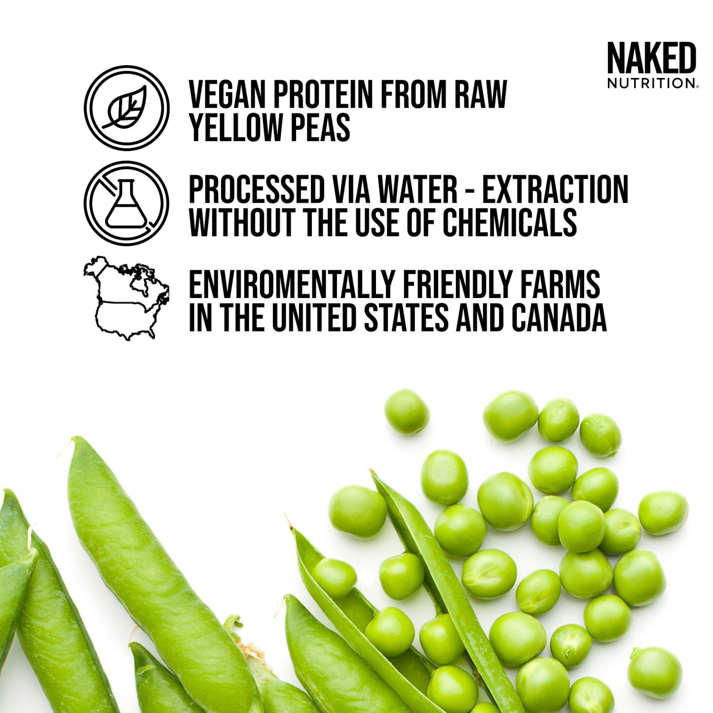 Naked Pea - Pea Protein Isolate from North American Farms - Plant Based, Vegetarian & Vegan Protein. Easy to Digest, Speeds Muscle Recovery - Non-GMO, No Lactose, No Soy and Gluten Free - 15 Servings Empower Wellness Fitness