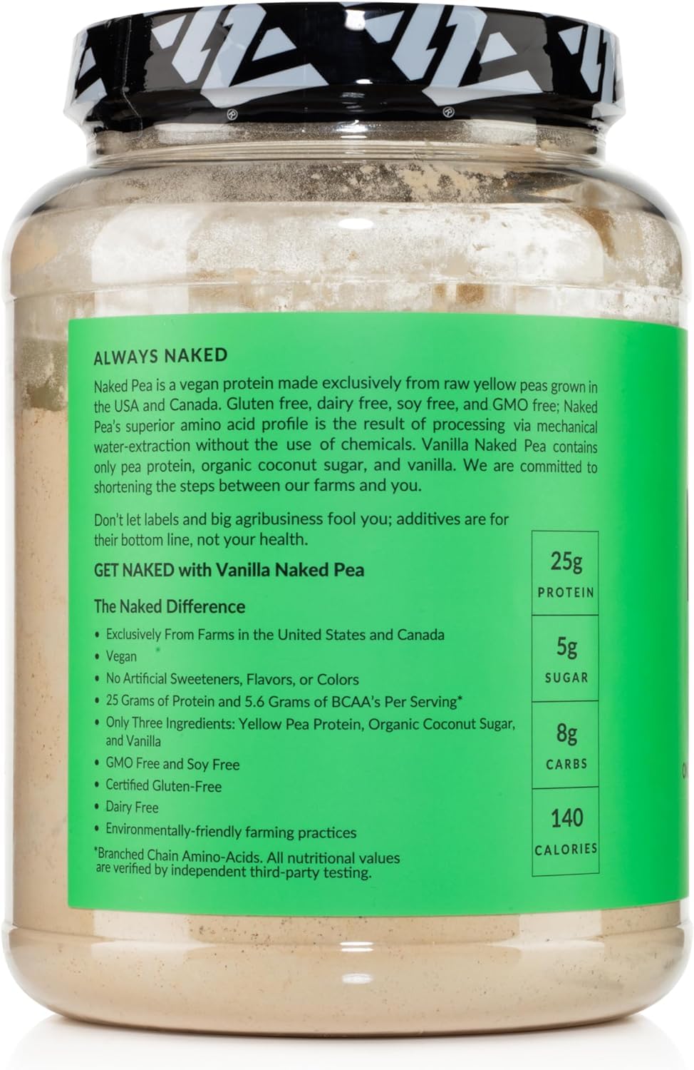 Naked Pea - Pea Protein Isolate from North American Farms - Plant Based, Vegetarian & Vegan Protein. Easy to Digest, Speeds Muscle Recovery - Non-GMO, No Lactose, No Soy and Gluten Free - 15 Servings Empower Wellness Fitness