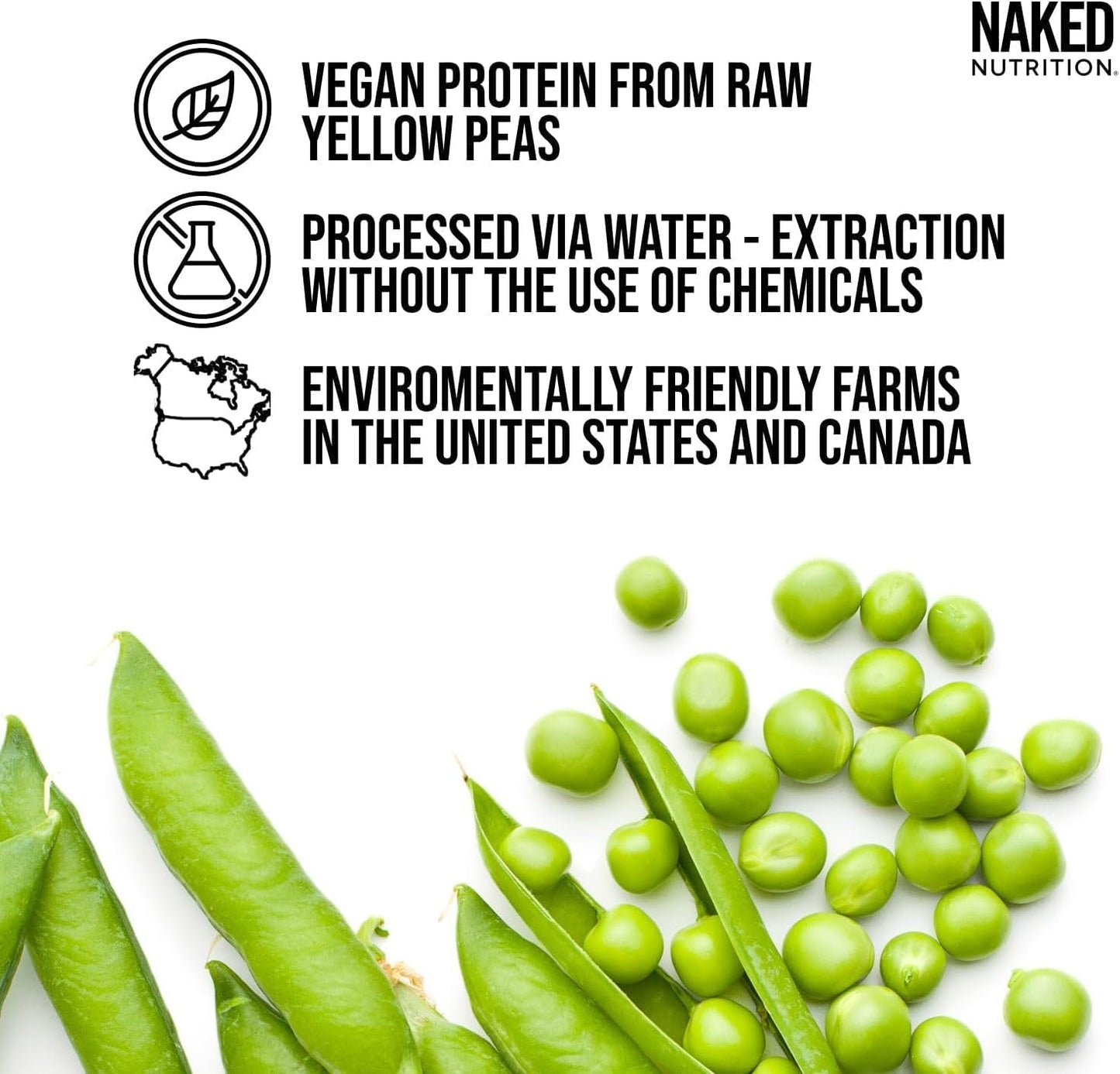 Naked Pea - Pea Protein Isolate from North American Farms - Plant Based, Vegetarian & Vegan Protein. Easy to Digest, Speeds Muscle Recovery - Non-GMO, No Lactose, No Soy and Gluten Free - 15 Servings Empower Wellness Fitness