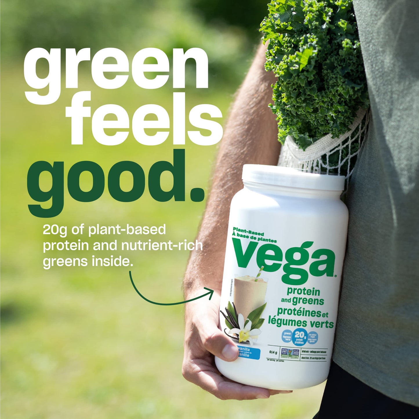 Vega Protein and Greens Chocolate (19 Servings) Plant Based Protein Powder Plus Veggies, Vegan, Non GMO, Pea Protein For Women and Men, 618g (Packaging May Vary) Empower Wellness Fitness