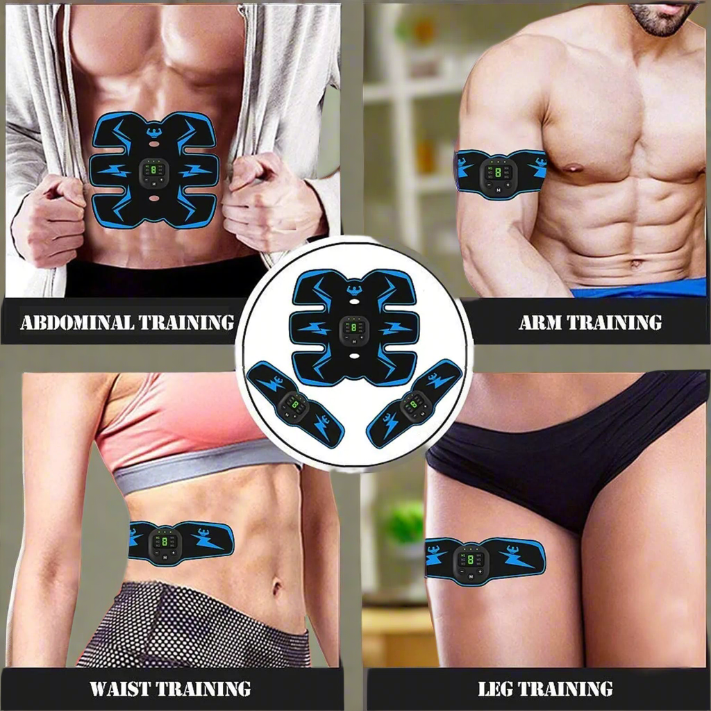 EMS Wireless Muscle Stimulator Trainer Smart Fitness Abdominal Training Electric Weight Loss Stickers Body Slimming Massager Luccgkkfvv Official Store