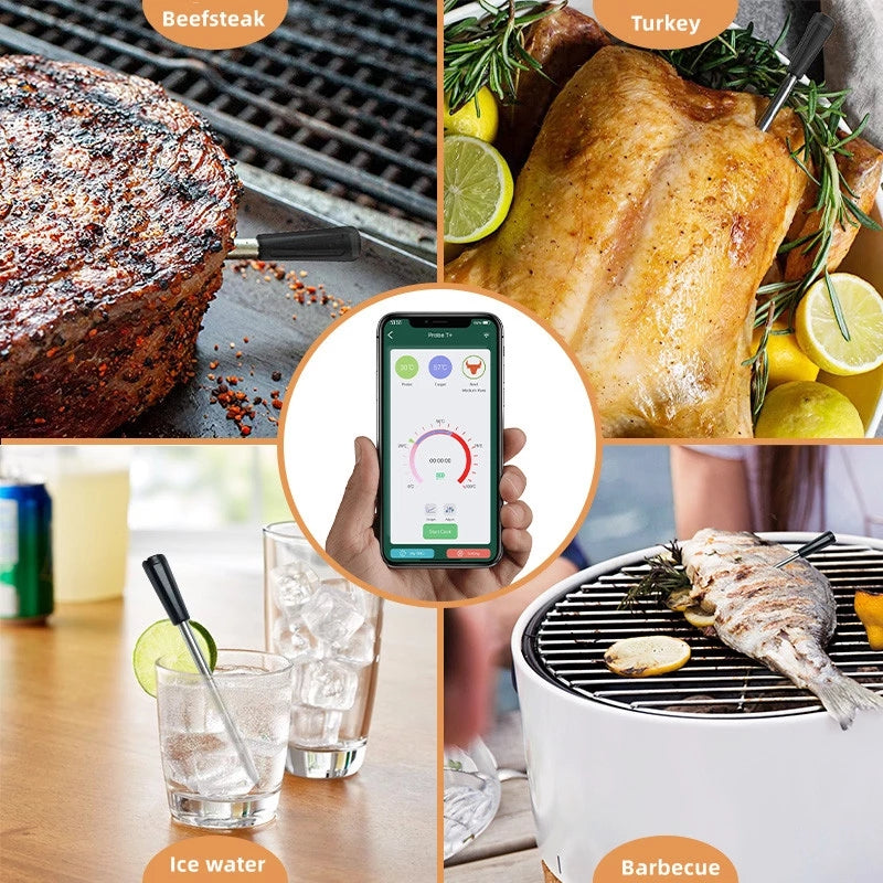 Smart Wireless Bluetooth Grill Thermometer Food Thermometer eprolo