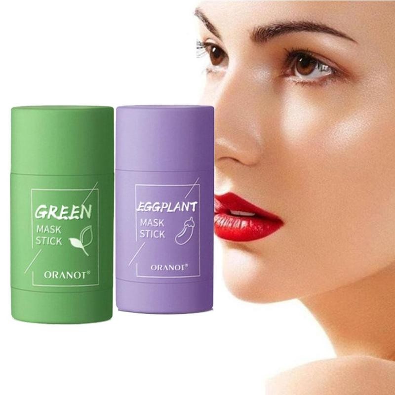 Cleansing Green Stick Green Tea Stick Mask Purifying Clay Stick Mask Oil Control Anti-acne Eggplant Skin Care Whitening eprolo