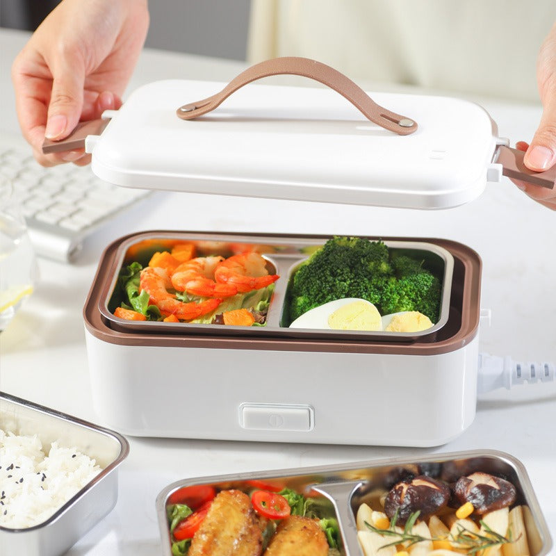 Electric lunch box stainless steel liner portable plug-in small insulation lunch box home heating lunch box steaming rice artifa eprolo