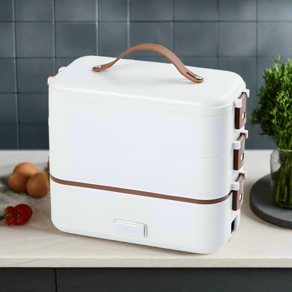 Electric lunch box stainless steel liner portable plug-in small insulation lunch box home heating lunch box steaming rice artifa eprolo