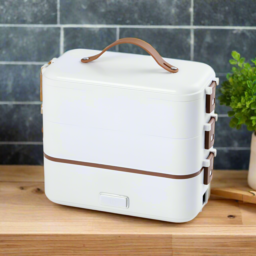 Electric lunch box stainless steel liner portable plug-in small insulation lunch box home heating lunch box steaming rice artifa eprolo