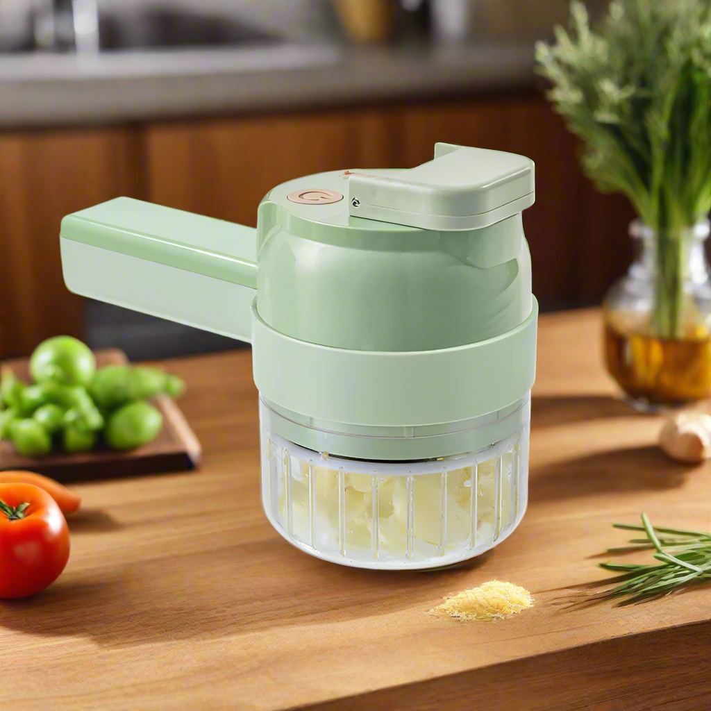 Portable 4 in 1 Handheld Electric Vegetable Slicer USB Rechargeable Food Processor Garlic Chili Onion Celery Ginger Meat Chopper Shop1103579453 Store