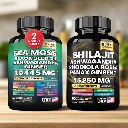 Organic Shilajit & Sea Moss Capsules-Empower Your Vitality Naturally Empower Wellness Fitness