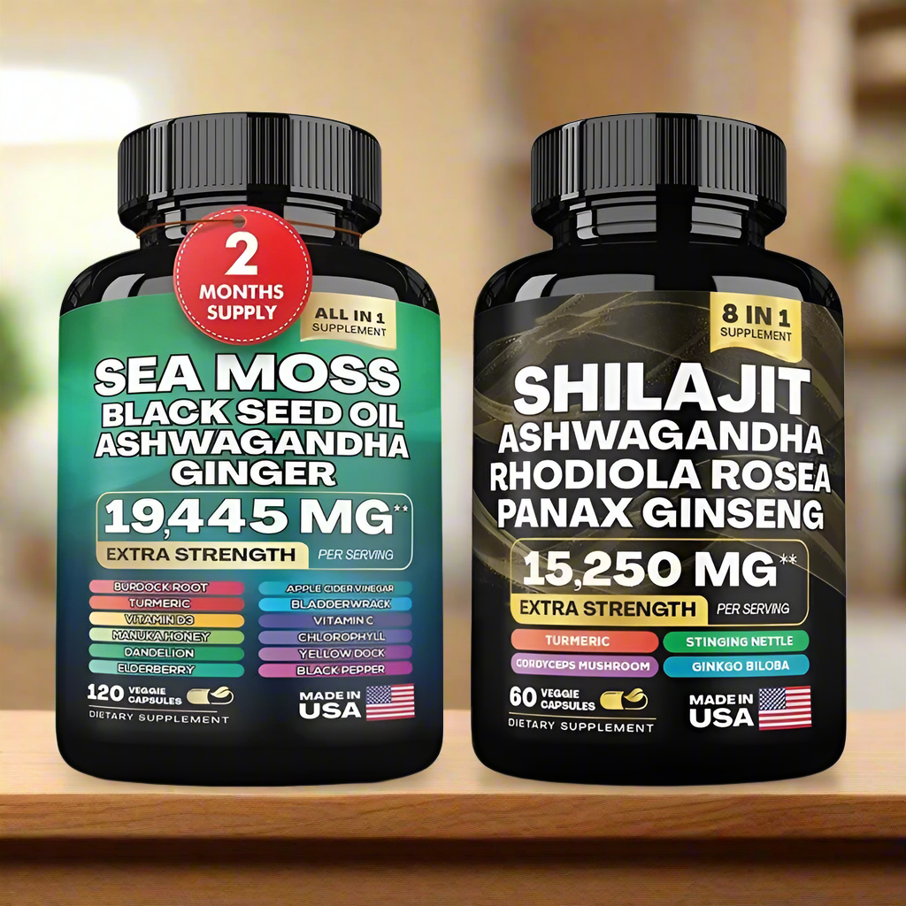 Organic Shilajit & Sea Moss Capsules-Empower Your Vitality Naturally Empower Wellness Fitness