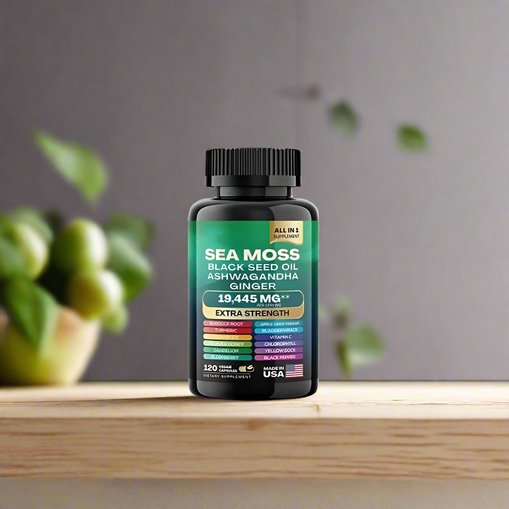 Organic Shilajit & Sea Moss Capsules-Empower Your Vitality Naturally Empower Wellness Fitness