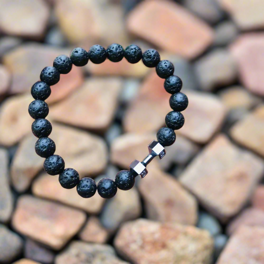 Volcanic Lava Stone Dumbbell Bracelet A Beautifully Dressed Jewelry Store