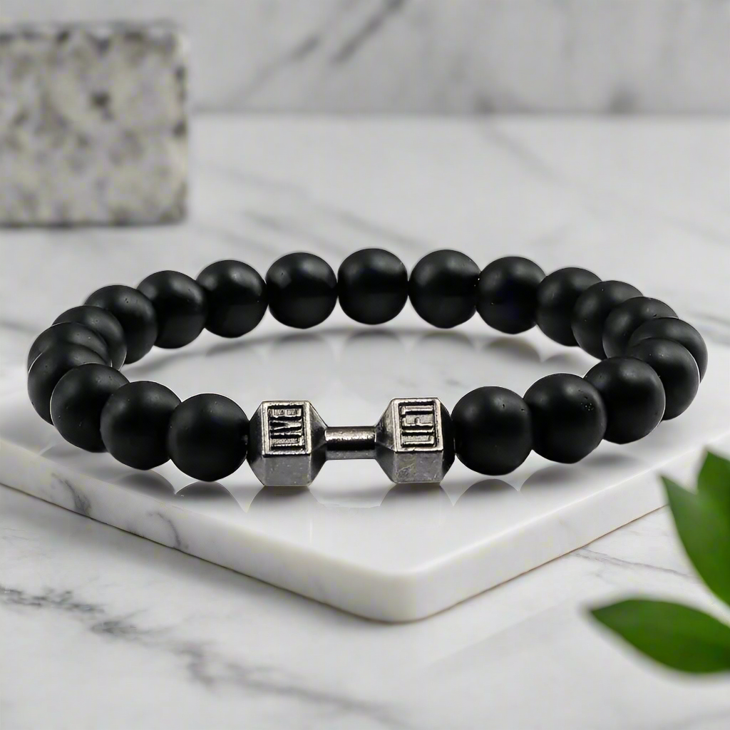 Volcanic Lava Stone Dumbbell Bracelet A Beautifully Dressed Jewelry Store