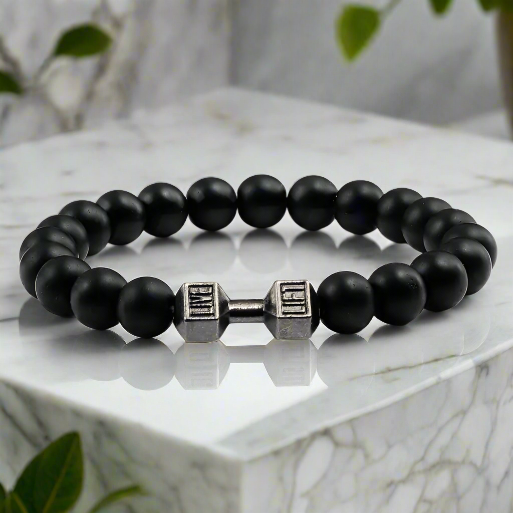 Volcanic Lava Stone Dumbbell Bracelet A Beautifully Dressed Jewelry Store