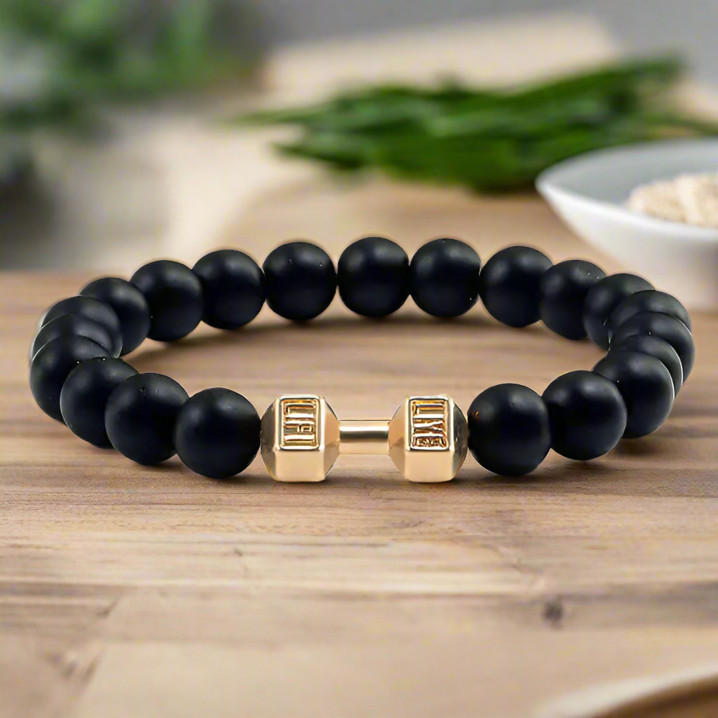 Volcanic Lava Stone Dumbbell Bracelet A Beautifully Dressed Jewelry Store