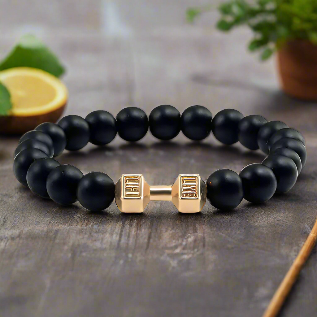 Volcanic Lava Stone Dumbbell Bracelet A Beautifully Dressed Jewelry Store