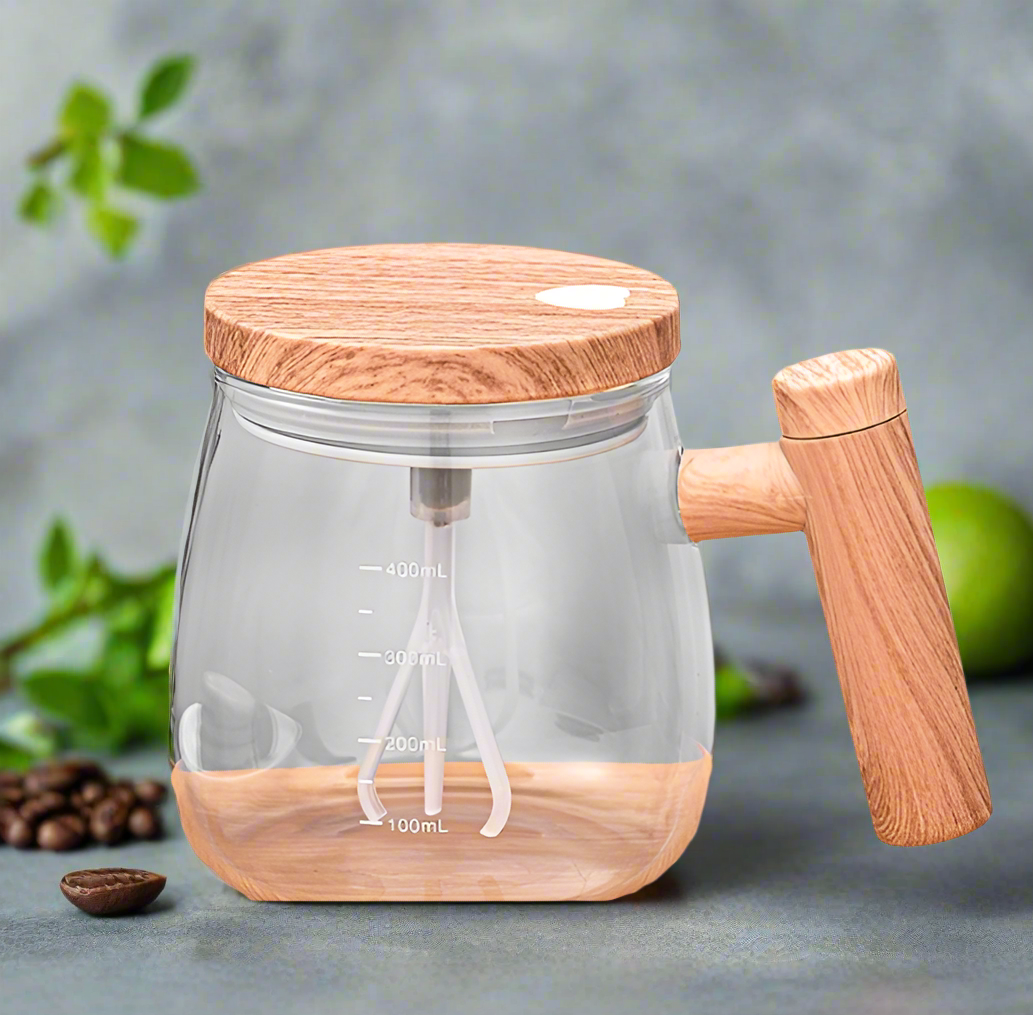 Self Stirring Coffee Cup Electric Stirring Glass Mug Portable Waterproof Automatic Protein Powder Mixing Cup Kitchen Accessories eprolo