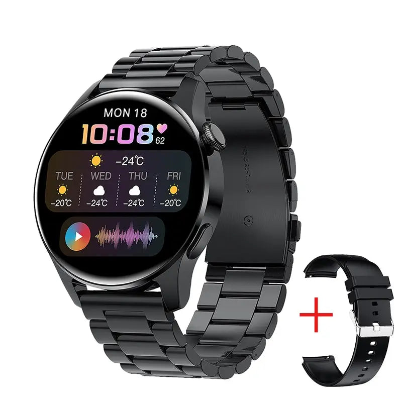 LIGE New Bluetooth Call Smart Watch Men Full Touch Sport Fitness Watches Waterproof Heart Rate Steel Band Smartwatch Android iOS LIGE-02 Store