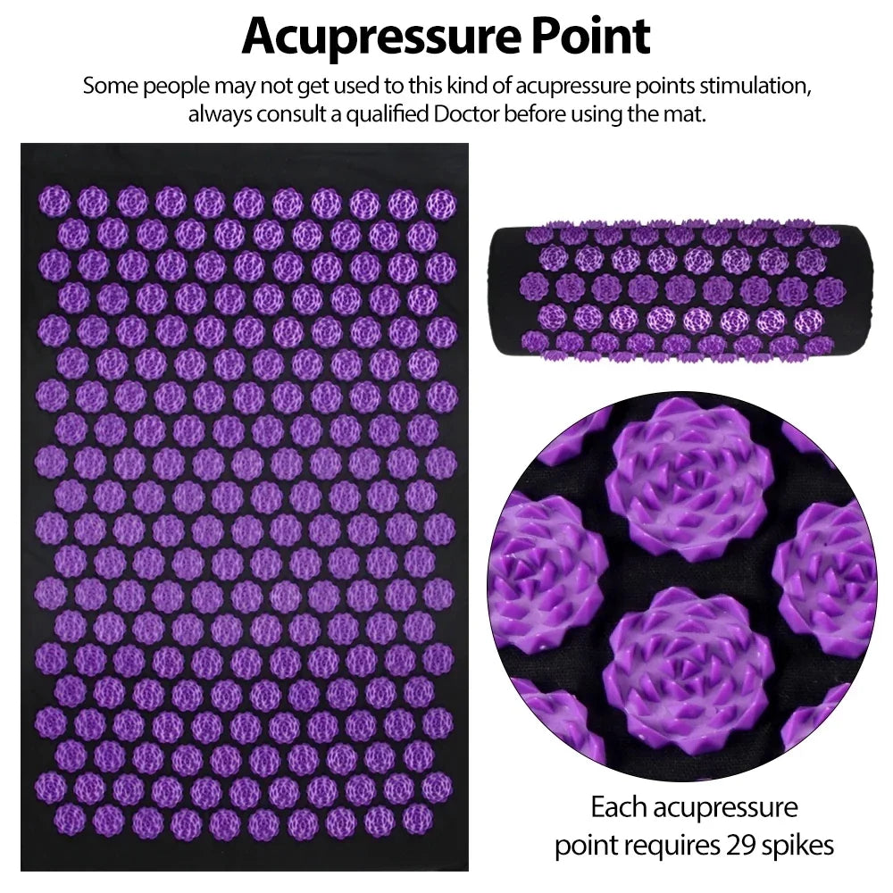 Acupressure Yoga Mat With Acupressure Pillow Global Choice Factory Store