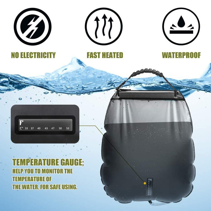 20L Outdoor Camping Hiking Solar Shower Bag/water bag BOFCONN Store