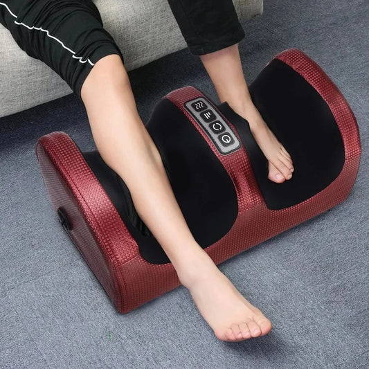 Electric Foot Massager Shiatsu Kneading Deep Tissue Relax Heated Roller Calf Pain Relief Fatigue Muscles Vibrator Machine Health Arctic Male Electron Store