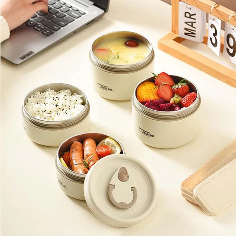 Portable Insulated Food Lunch Container Set with Thermal Lunch Box 3 Separate Stackable Lunch Container Shop1103836262 Store