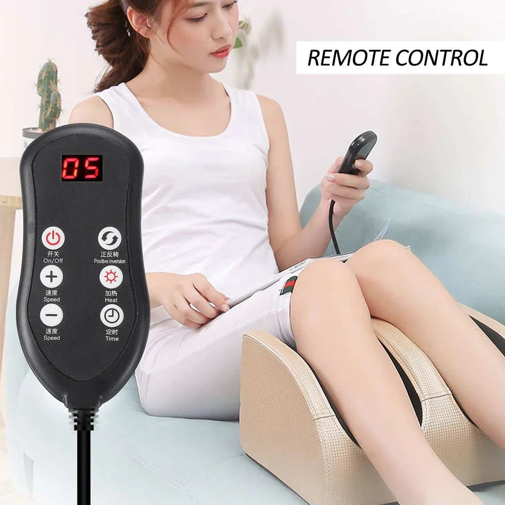 Electric Foot Massager Shiatsu Kneading Deep Tissue Relax Heated Roller Calf Pain Relief Fatigue Muscles Vibrator Machine Health Arctic Male Electron Store