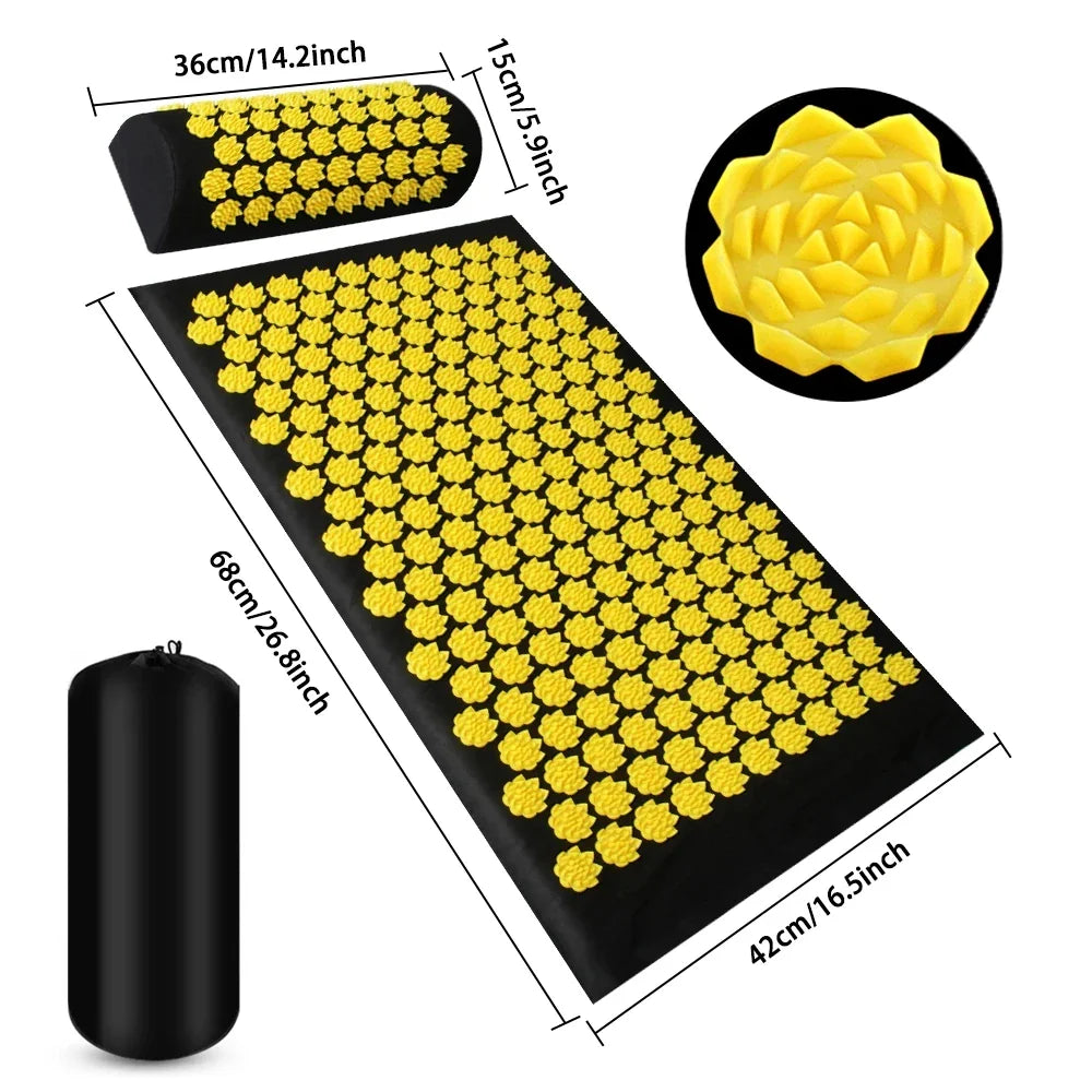 Acupressure Yoga Mat With Acupressure Pillow Global Choice Factory Store