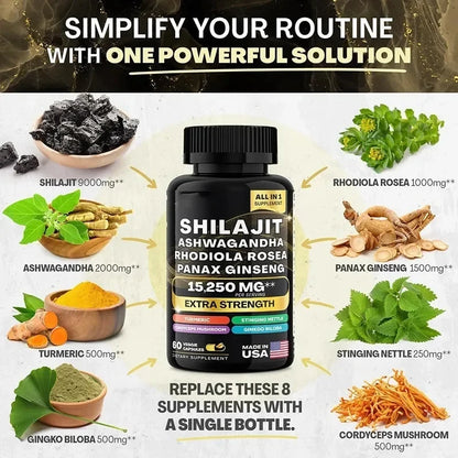 Organic Shilajit & Sea Moss Capsules-Empower Your Vitality Naturally Empower Wellness Fitness