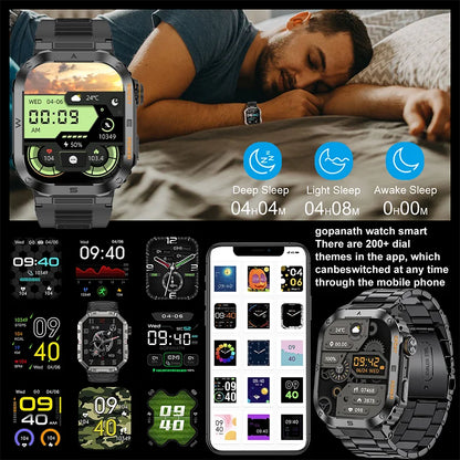 Rugged Military Smartwatch HD Empower Wellness Fitness