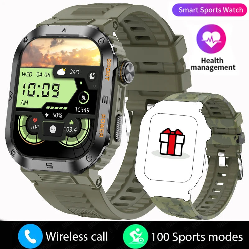 Rugged Military Smartwatch HD Empower Wellness Fitness