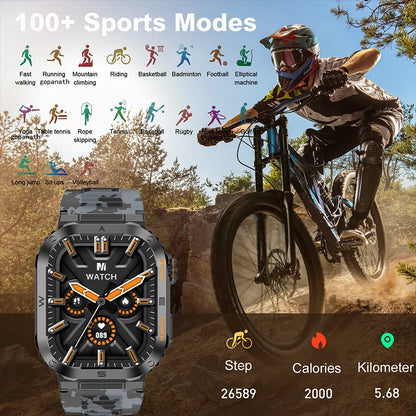 Rugged Military Smartwatch HD Empower Wellness Fitness